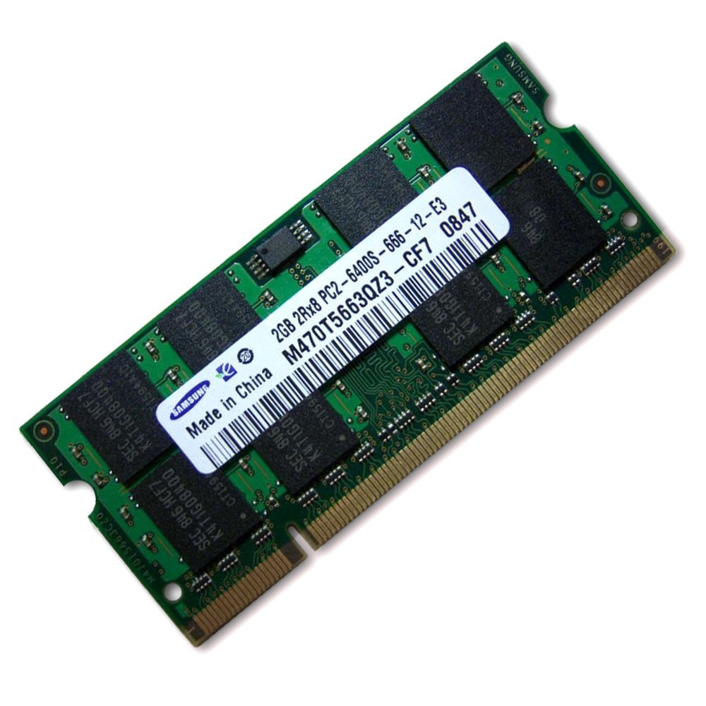 2.0GB (2048MB) SAMSUNG PC2-6400 DDR2 800MHz SO-DIMM 200 Pin MODULO DE MEMORIA